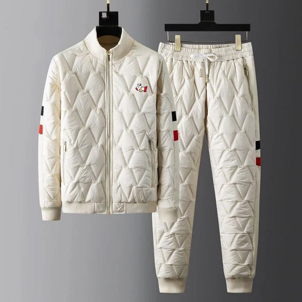 High Quality Two Piece Set Men's Golf Wear 2024 Winter New Golf Suits Thickening Windbreaker Golf Jacket Men Golf Clothes