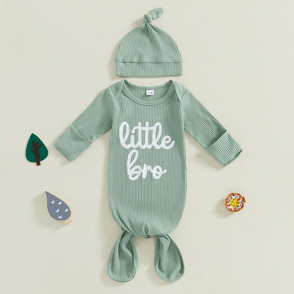 Infant Sleep Sack Set with Letter Print Long Sleeve Swaddle Bag