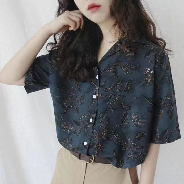 Women's Fashion Casual Loose Short Sleeve Shirt