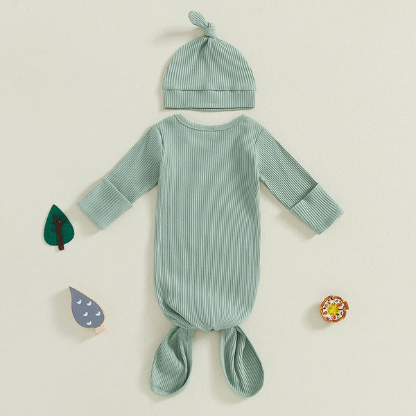 Infant Sleep Sack Set with Letter Print Long Sleeve Swaddle Bag