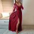 Women Maxi Deep V-Neck Lace Dresses