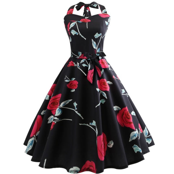 Women  Retro Rockabilly Prom Party Dress