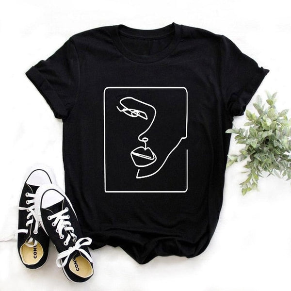 Women Casual Print Letter T-shirt