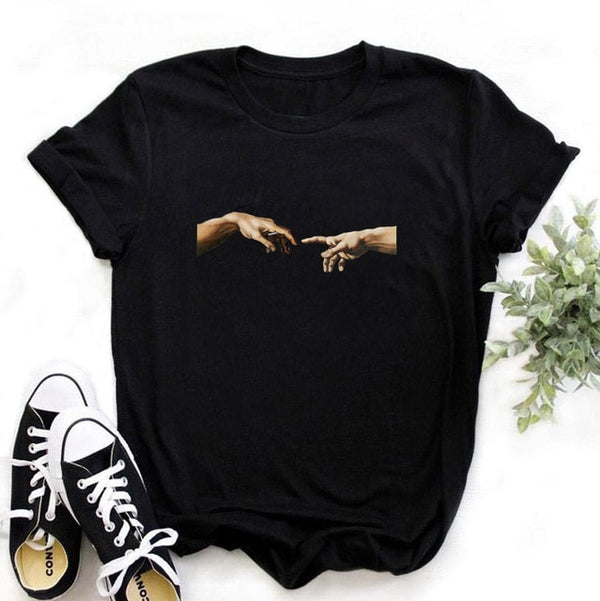 Women Casual Print Letter T-shirt