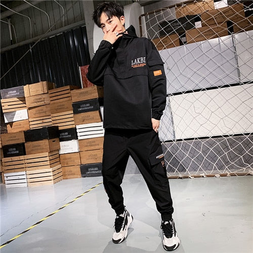 Men's Hooded Jacket+Pants 2PC Sets