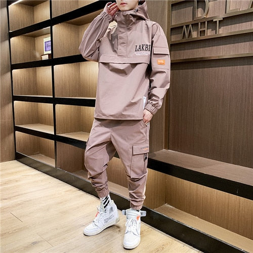 Men's Hooded Jacket+Pants 2PC Sets