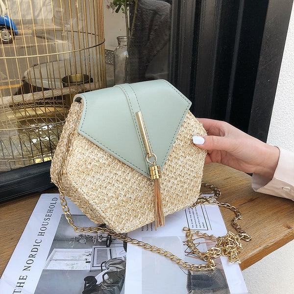 Women Summer Rattan Handmade Bag