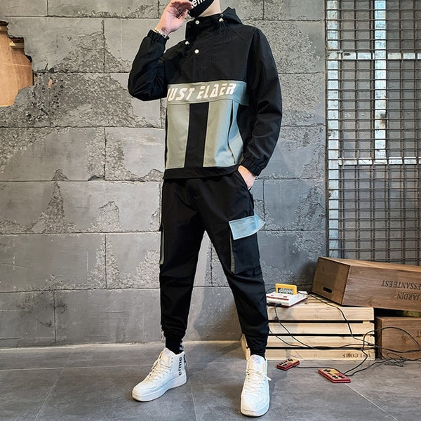 Men's Hooded Jacket+Pants 2PC Sets