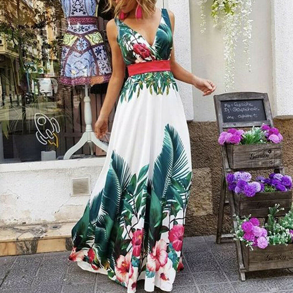 Women Bridesmaid Boho Floral Dresses